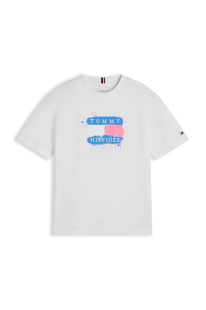 Tommy Hilfiger T-shirt dziecięcy bawełniany KB0KB10546.128.176.9BY2 biały AW26