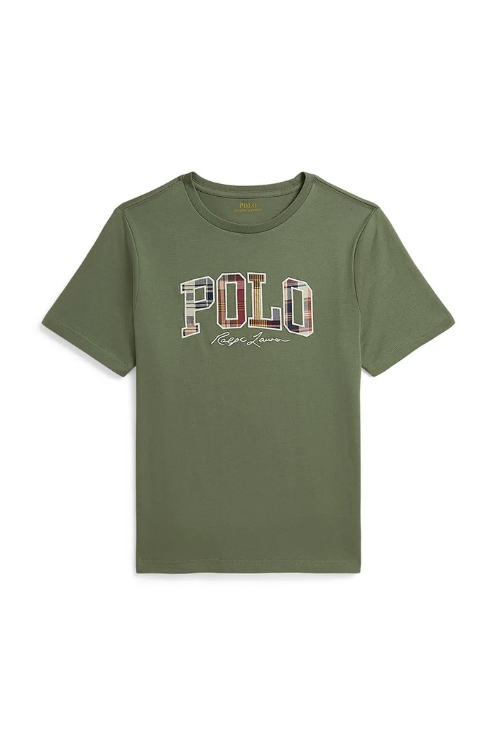 Polo Ralph Lauren t-shirt παιδικό βαμβακερό πράσινο 323B18474001