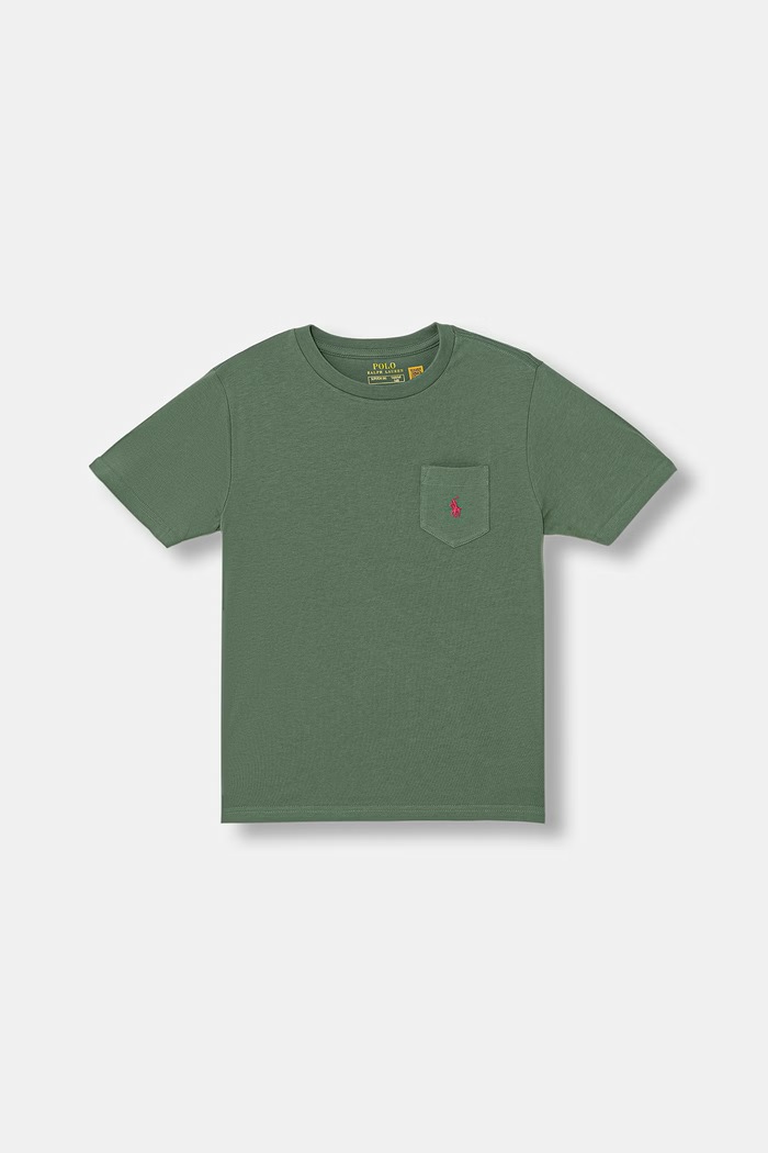 Polo Ralph Lauren tricou pentru copii, din bumbac verde 323970333507