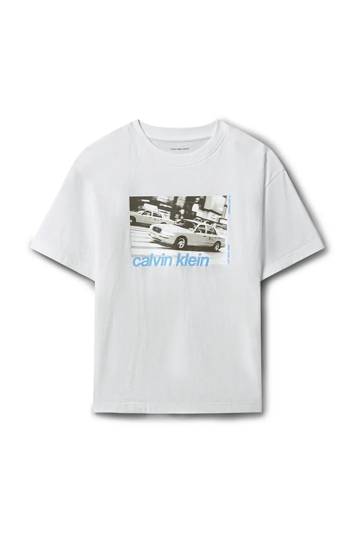Calvin Klein Jeans tricou pentru copii, din bumbac LVCKTJA44B.128.176.9BY2 alb AW26