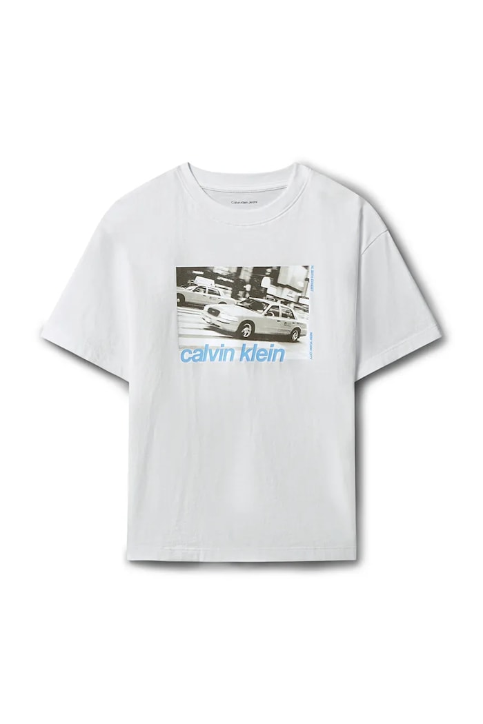 Calvin Klein Jeans tricou pentru copii, din bumbac LVCKTJA44B.128.176.9BY2 alb AW26