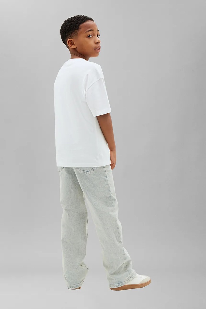 Băieți Calvin Klein Jeans tricou pentru copii, din bumbac LVCKTJA44B.128.176.9BY2 alb