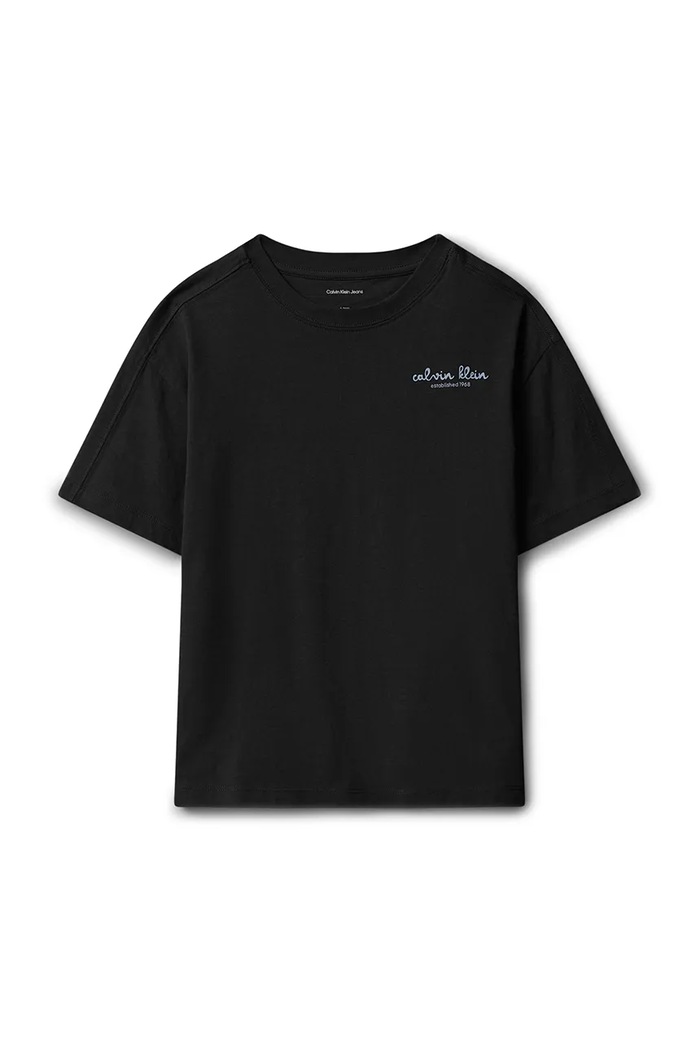 Calvin Klein Jeans T-shirt dziecięcy bawełniany LVCKTJA45B.128.176.9BY2 czarny AW26
