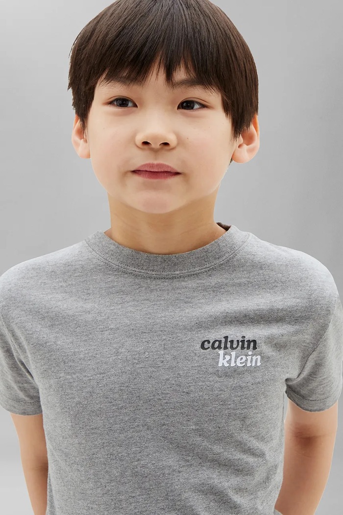 Calvin Klein Jeans T-shirt dziecięcy bawełniany LVCKTJA39B.104.122.9BY2 szary