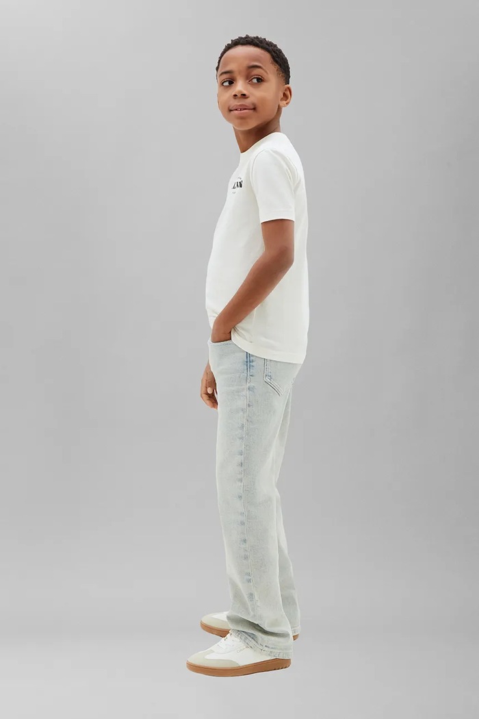 Calvin Klein Jeans T-shirt dziecięcy bawełniany biały LVCKTJA40B.128.176.9BY2