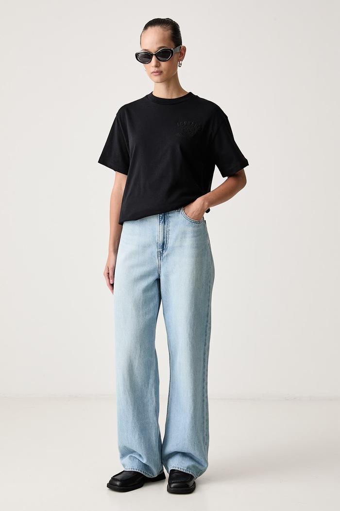 Iceberg T-shirt damski bawełniany FR04.6325 czarny AW26