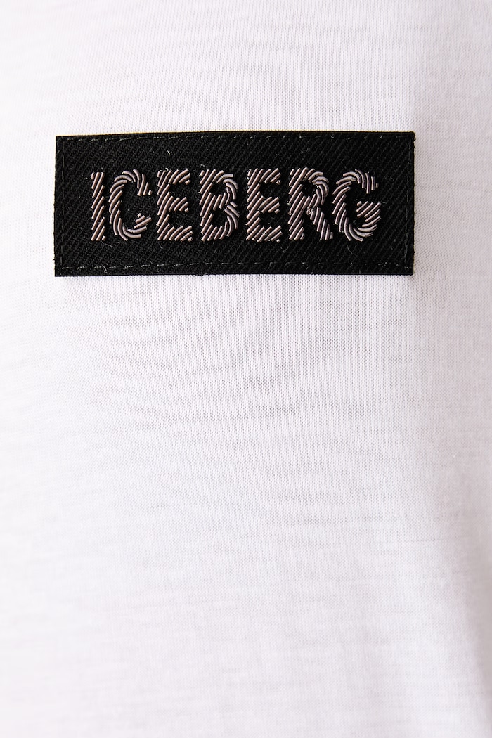 T-shirt damski bawełniany Iceberg biały FR05.6325