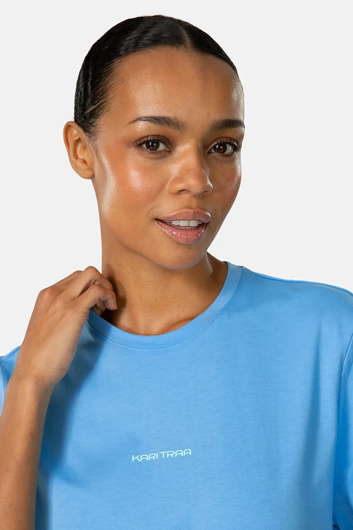 Ρούχα Kari Traa T-shirt γυναικείο με βαμβάκι 624028 μπλε
