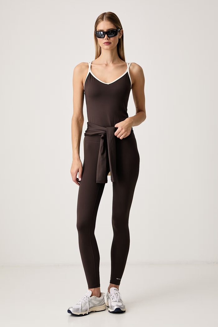 P.E Nation Top sportowy damski Paramount 263W061 brązowy AW26
