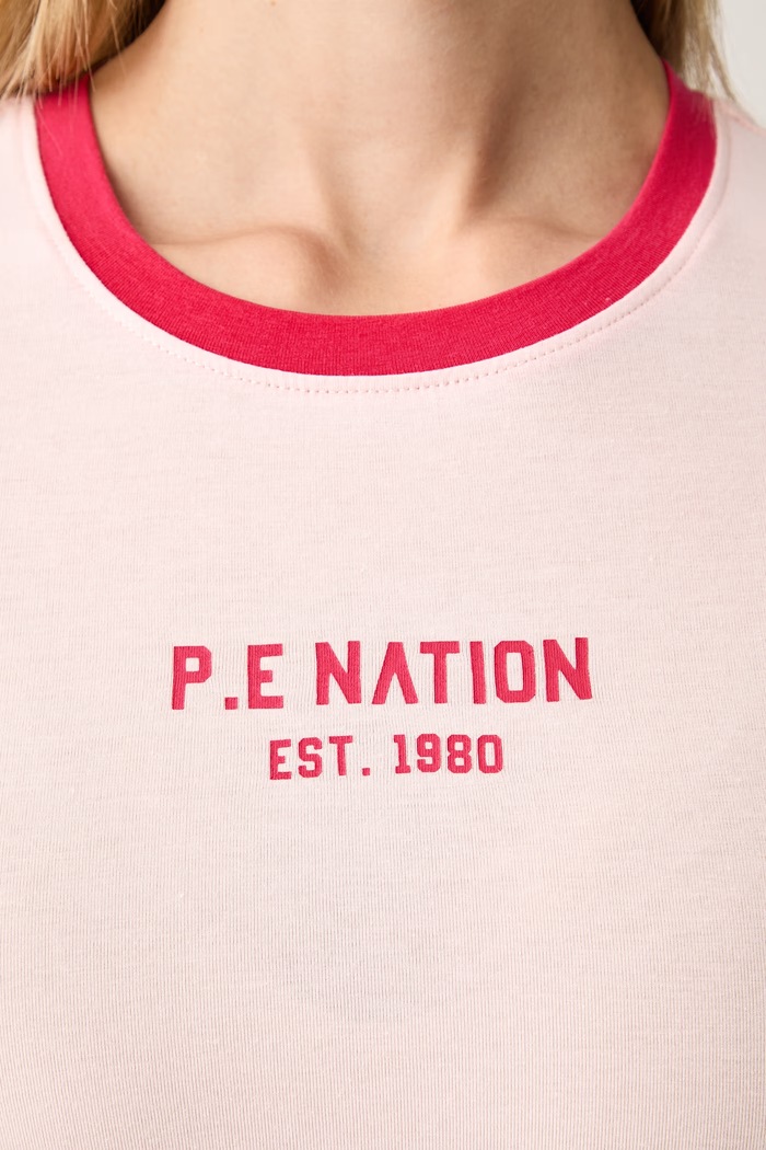 T-shirt damski Reveal P.E Nation różowy 263T125