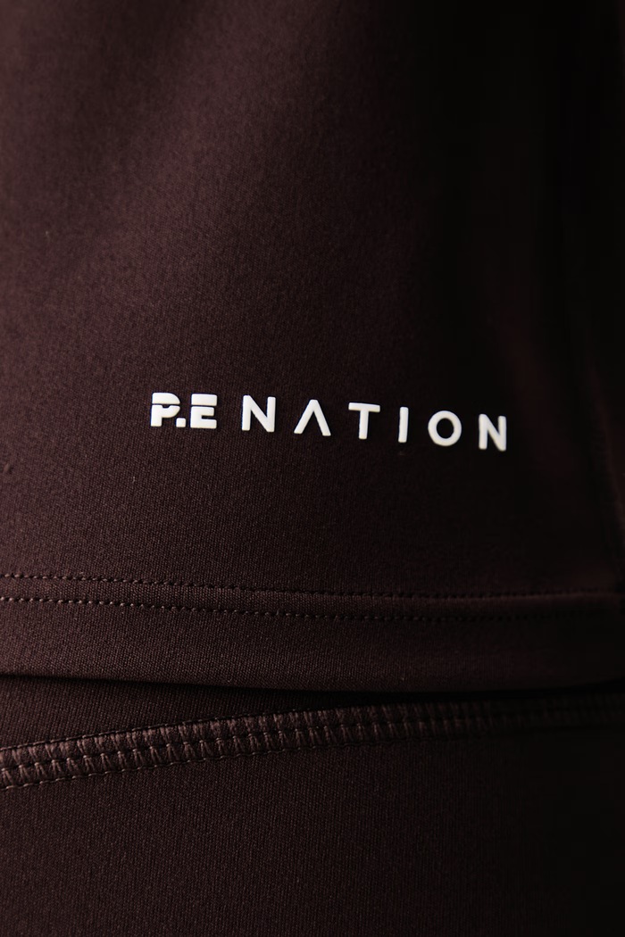 Top treningowy damski Signature P.E Nation brązowy 261W165
