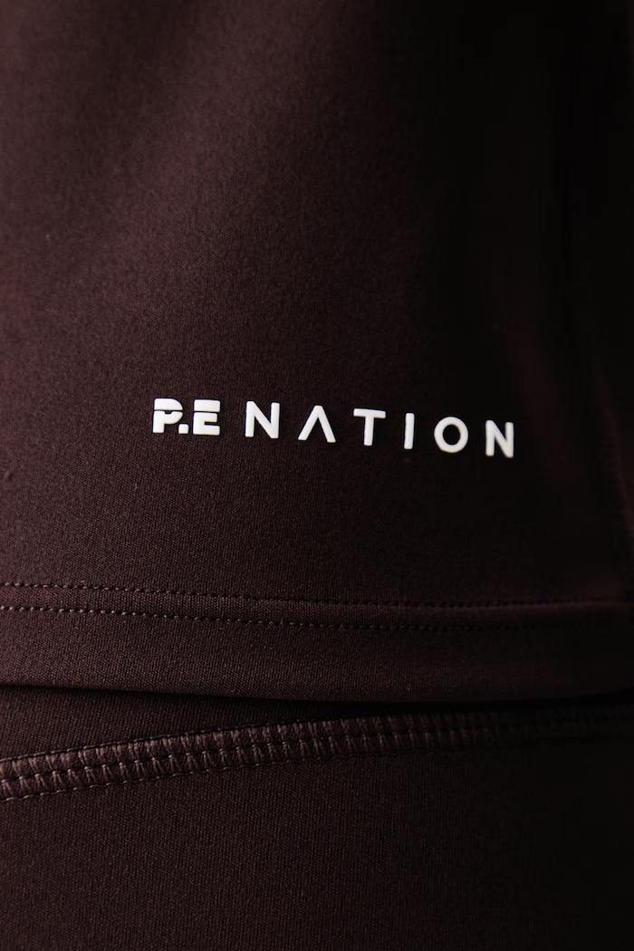 Top treningowy damski Signature P.E Nation brązowy 261W165