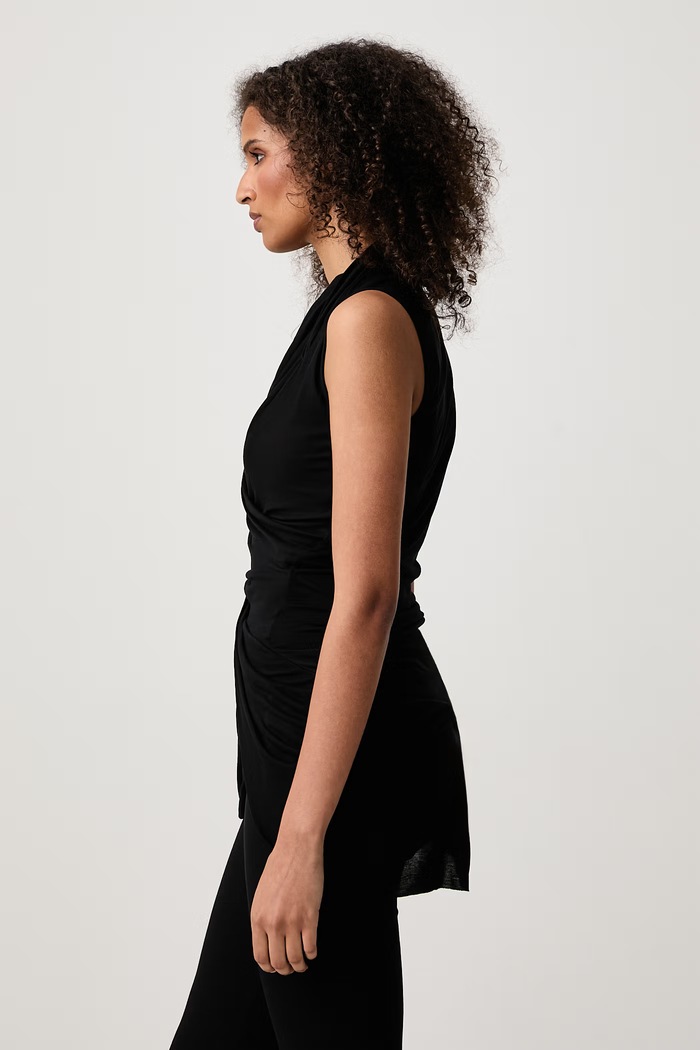 Magnetic top z wiskozy damski Rick Owens Lilies LI02F2107.RV czarny