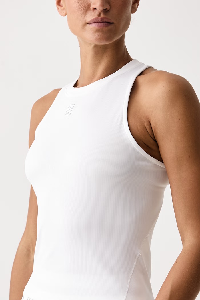 Top sportowy damski NikeCourt Advantage Dri-FIT Nike FZ6657.100 biały