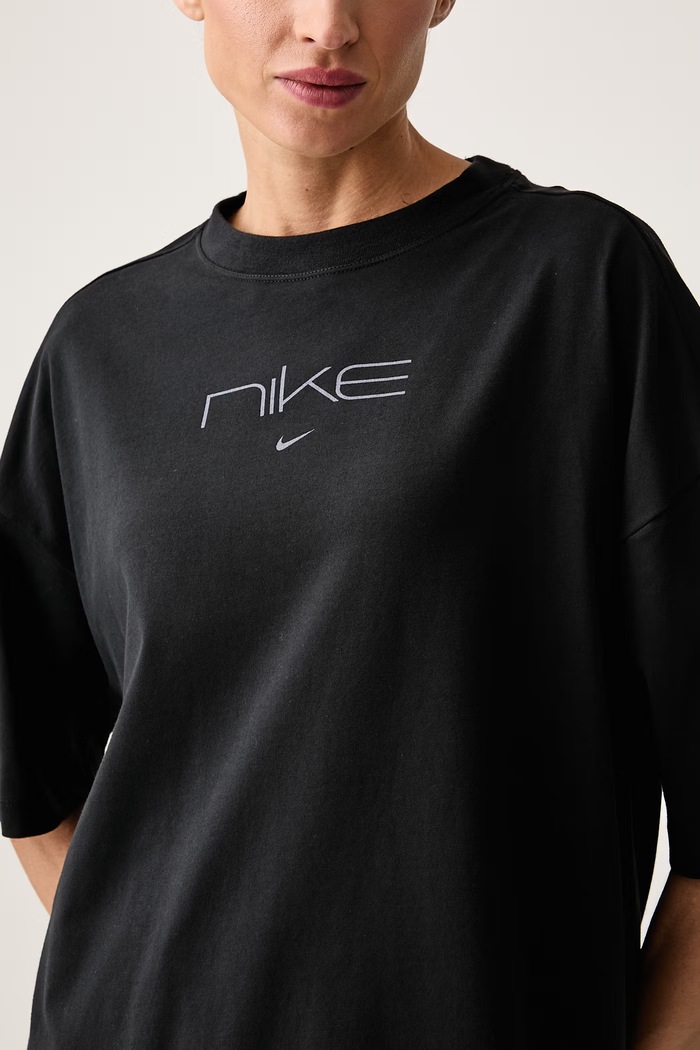 T-shirt treningowy damski z bawełną Dri-FIT Nike IX7336.010 czarny