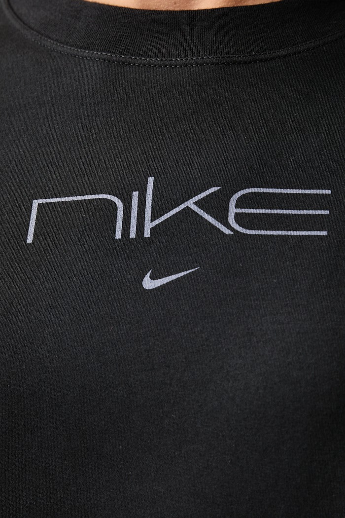 T-shirt treningowy damski z bawełną Dri-FIT Nike czarny IX7336.010