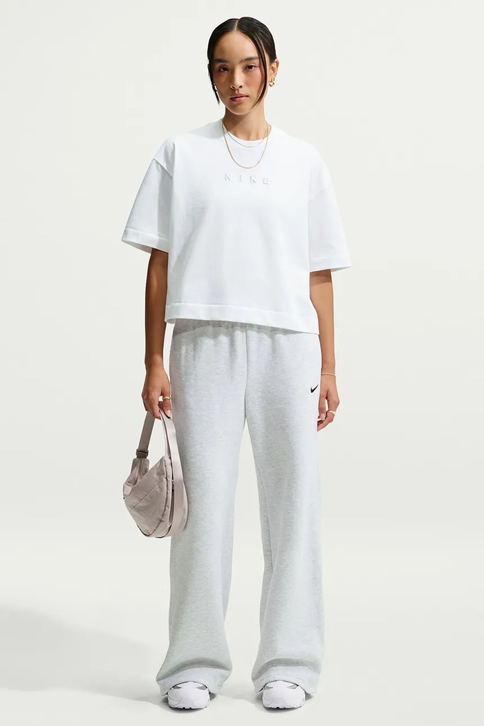 Nike Sportswear T-shirt oversize damski bawełniany biały IO7462.100
