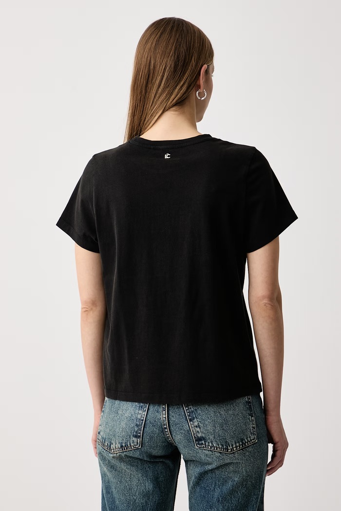 Odzież Lola Casademunt T-shirt damski bawełniany LF2615049 czarny