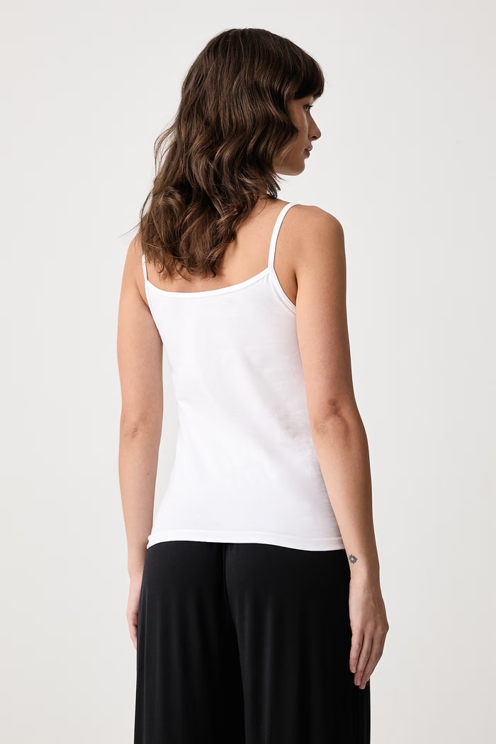 Odzież Triumph Top damski bawełniany z elastanem Feel Of Cotton 10224994 biały