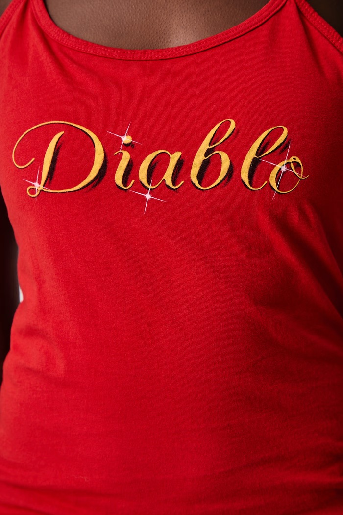 Willy Chavarria DIABLO CHOLITA top cotton Women's MWJTE007.062N