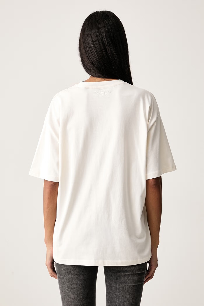 Odzież The Ragged Priest T-shirt oversize damski bawełniany RPHS261018JS beżowy