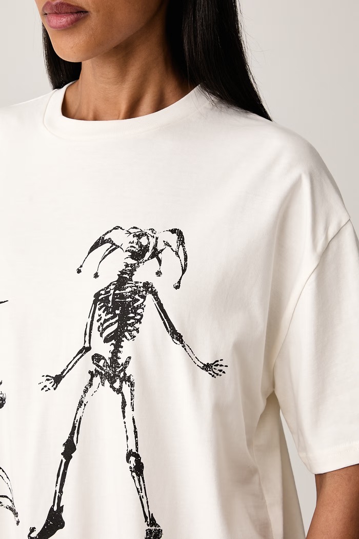 T-shirt oversize damski bawełniany The Ragged Priest RPHS261018JS beżowy