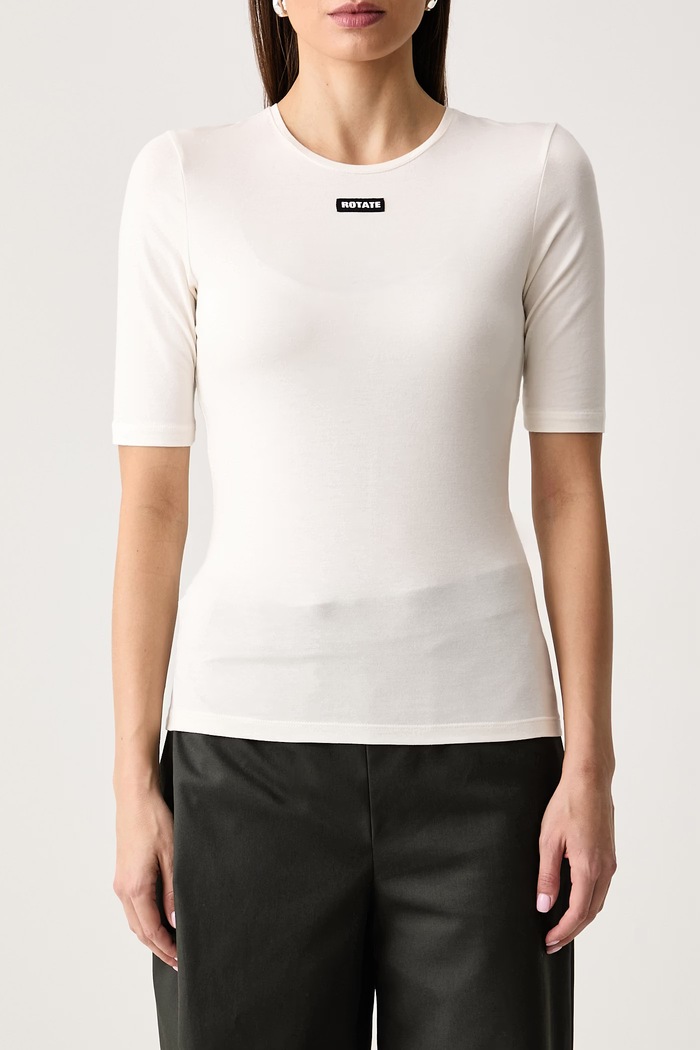 T-shirt damski Rotate 114787857 beżowy