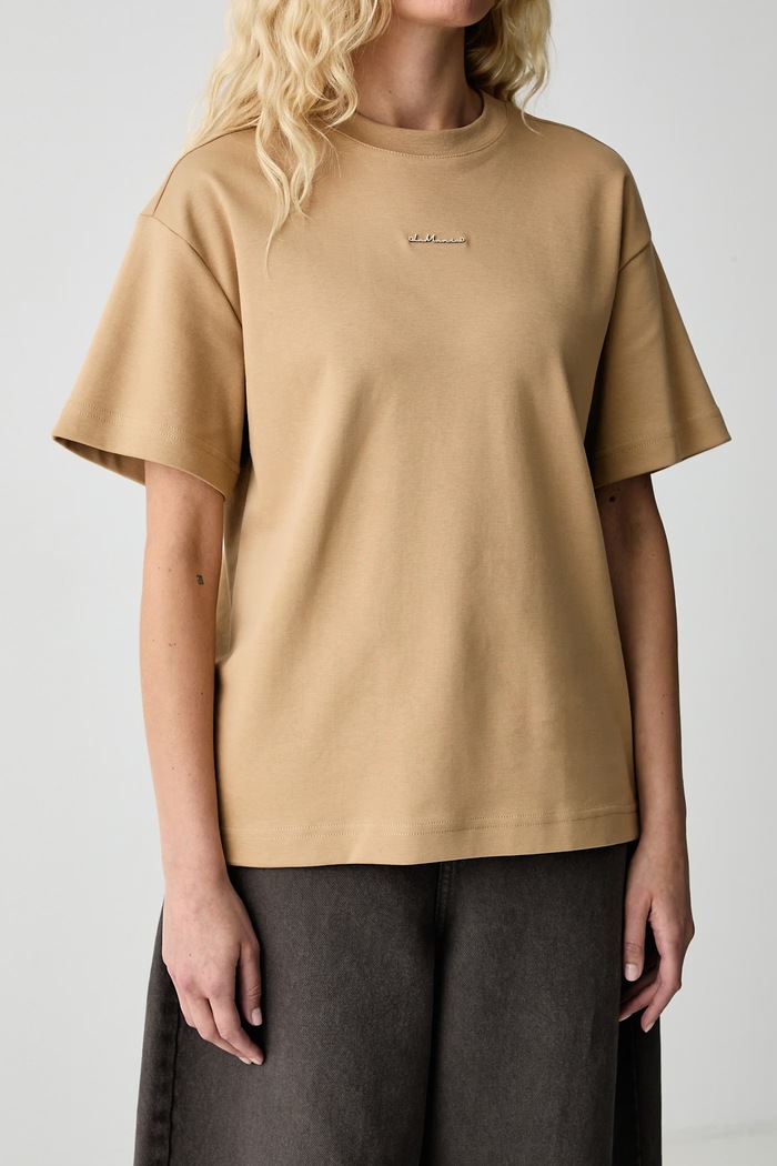 T-shirt damski bawełniany COLDI La Mania COLDI beżowy