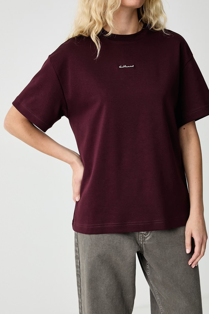 T-shirt damski bawełniany COLDI La Mania COLDI bordowy
