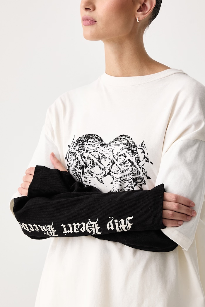 Longsleeve damski bawełniany z elastanem The Ragged Priest RPAW261045JS beżowy