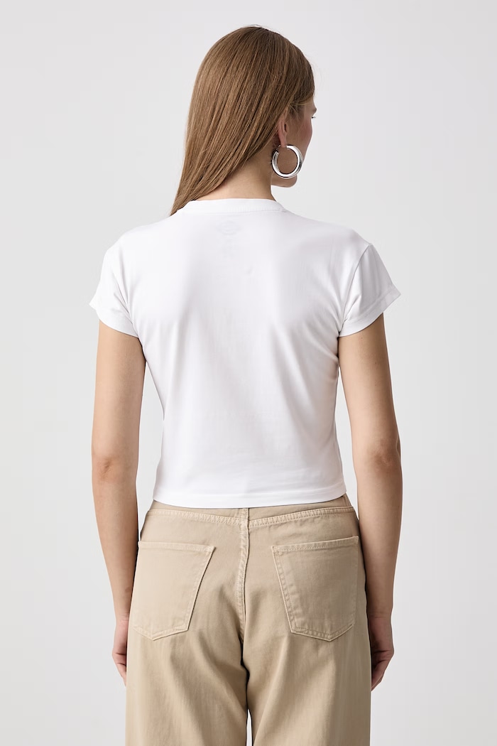 Odjeća Dickies Majica za žene od pamuka s elastanom DK0A8CHO0WH1 bijela
