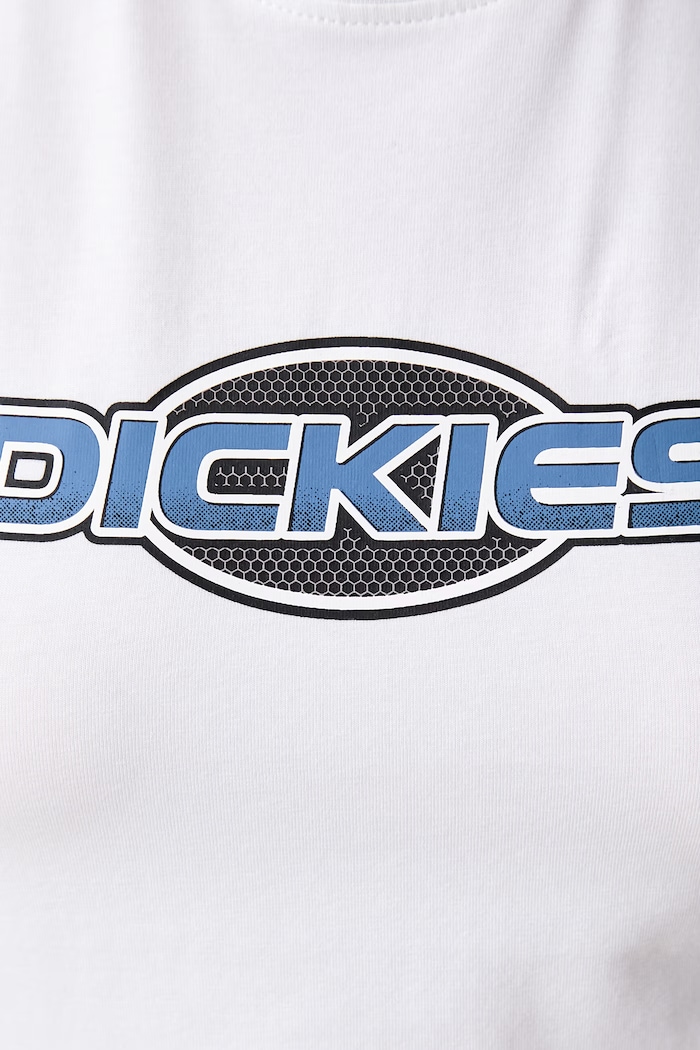 Тениска дамска от памук с еластан Dickies бял DK0A8CHO0WH1