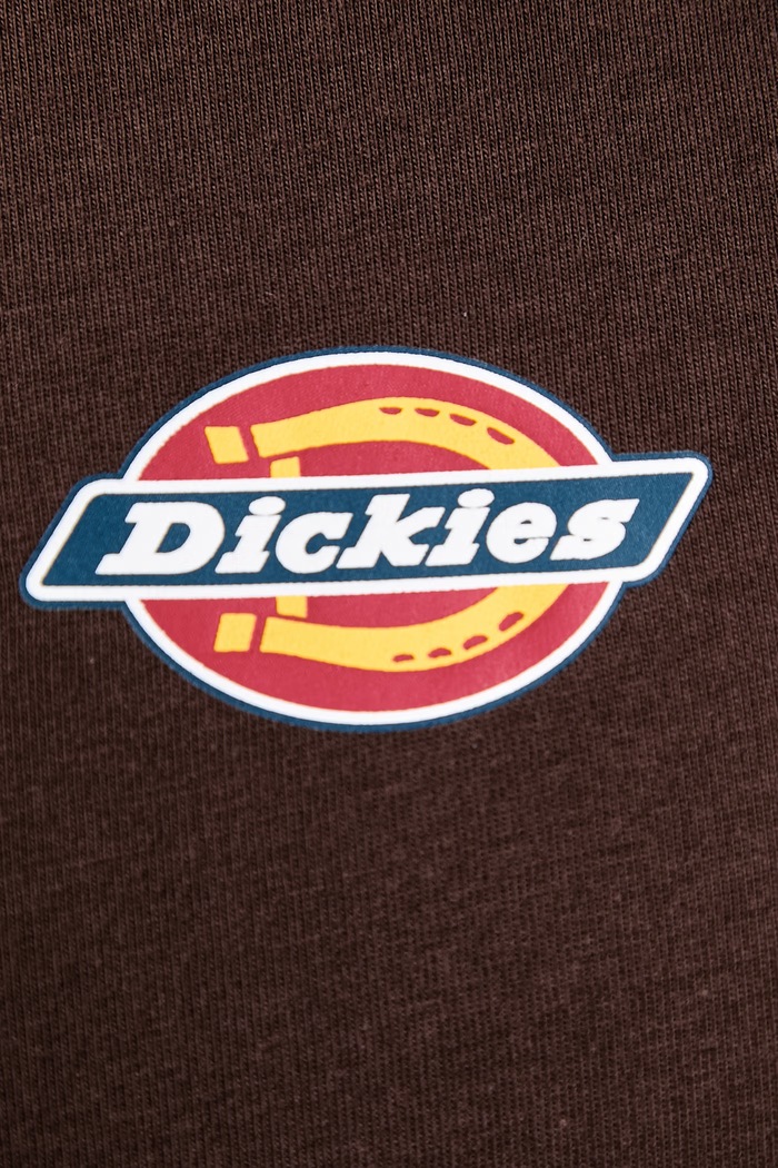 T-shirt damski bawełniany z elastanem Dickies brązowy DK0A4ZAOCBX1
