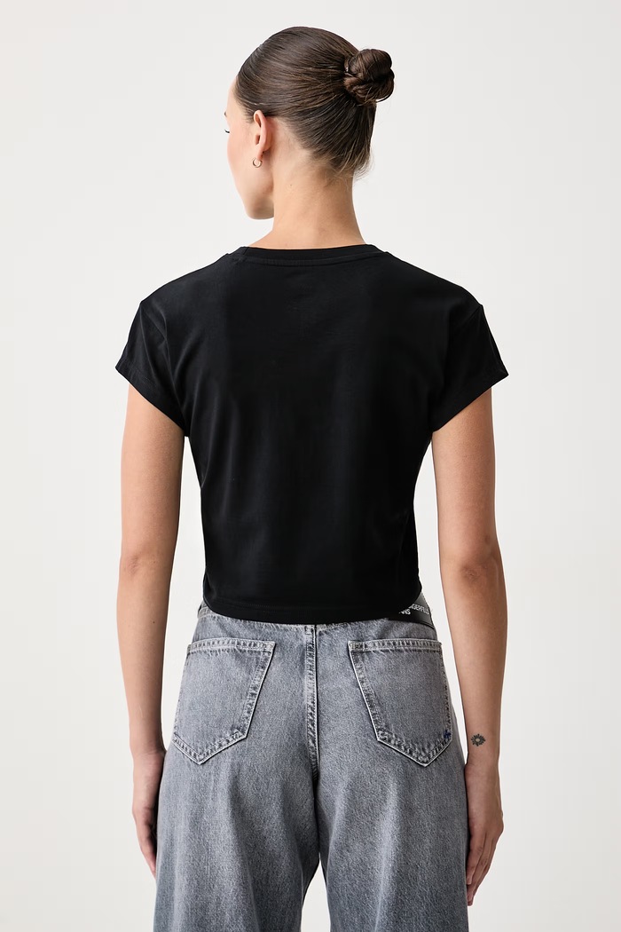 Odzież Dickies T-shirt damski bawełniany z elastanem DK0A8CHOBLK1 czarny