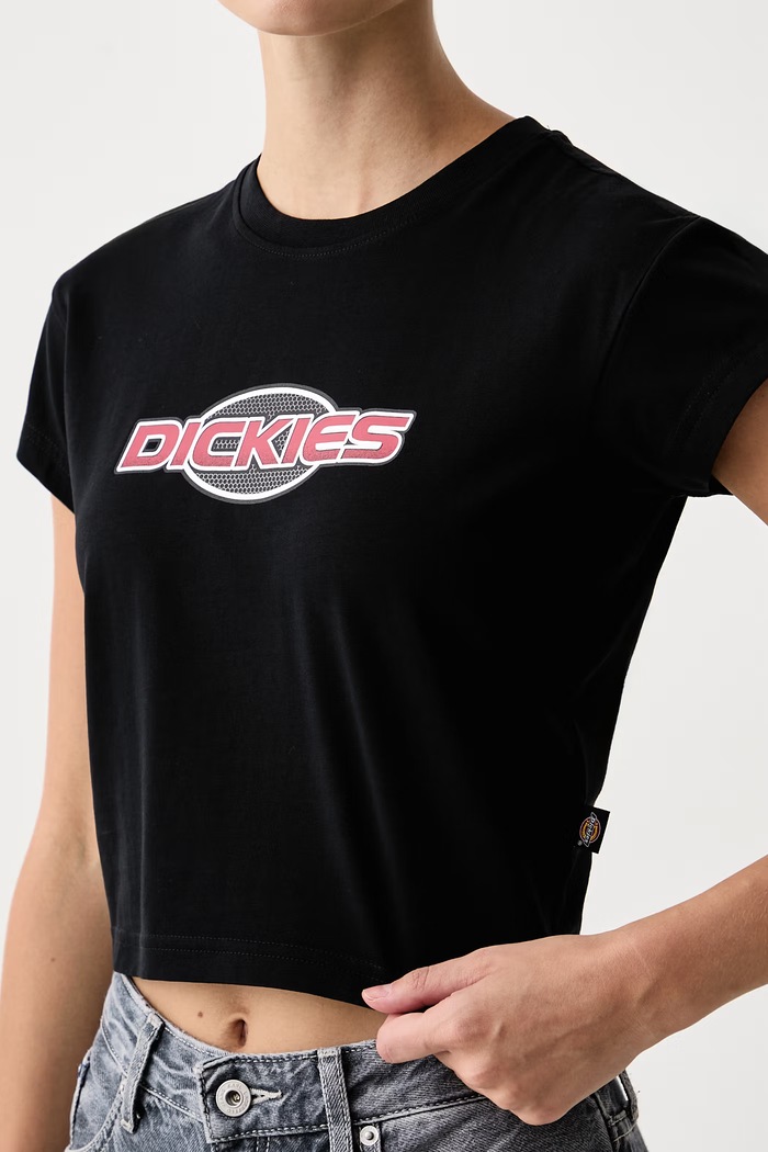 T-shirt damski bawełniany z elastanem Dickies DK0A8CHOBLK1 czarny