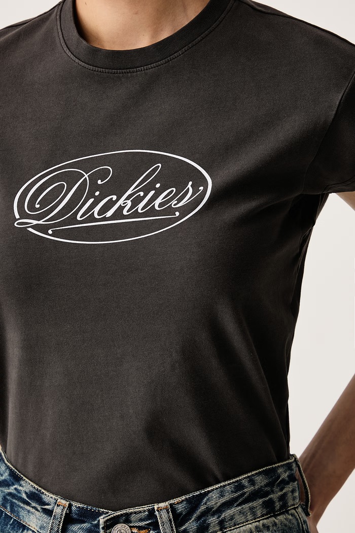 T-shirt damski z bawełną Dickies DK0A89DRBLK1 czarny