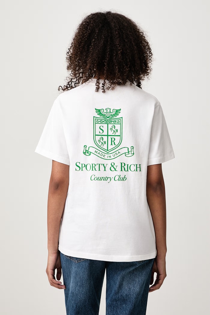 Sporty & Rich SRCC T-shirt bawełniany damski biały TO11983272WH01