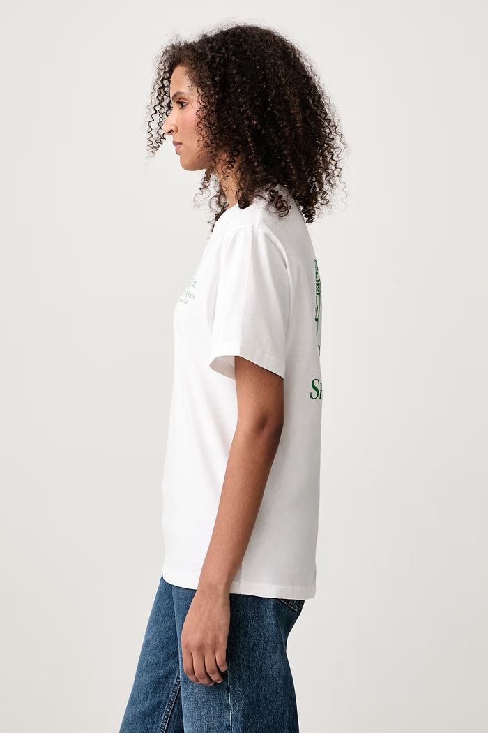 SRCC T-shirt bawełniany damski Sporty & Rich TO11983272WH01 biały