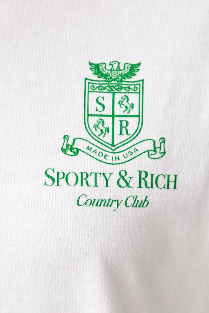 Sporty & Rich SRCC T-shirt bawełniany damski TO11983272WH01