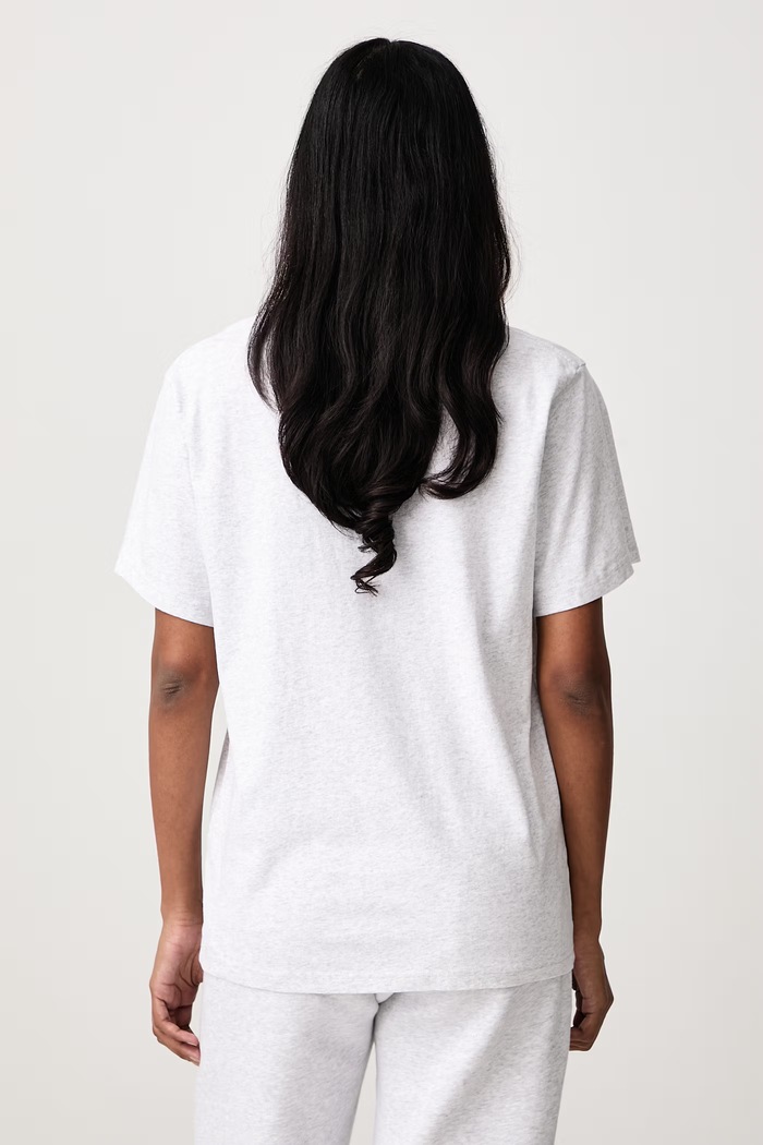 Odzież Sporty & Rich Serif Logo T-shirt bawełniany damski TO11984300GY03 szary