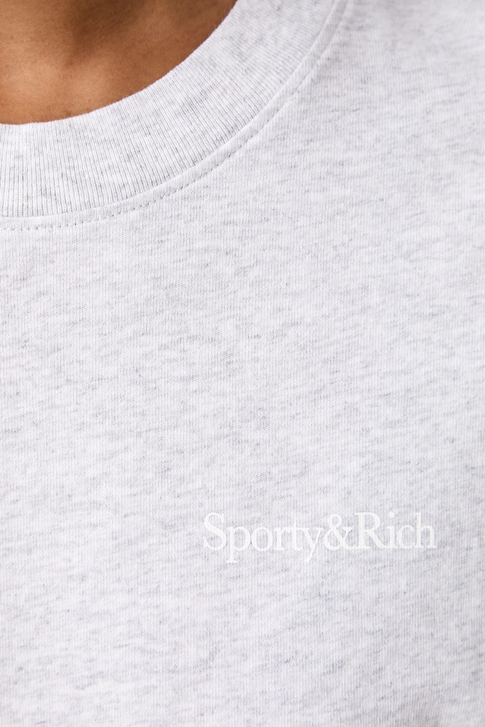 Sporty & Rich Serif Logo T-shirt bawełniany damski TO11984300GY03