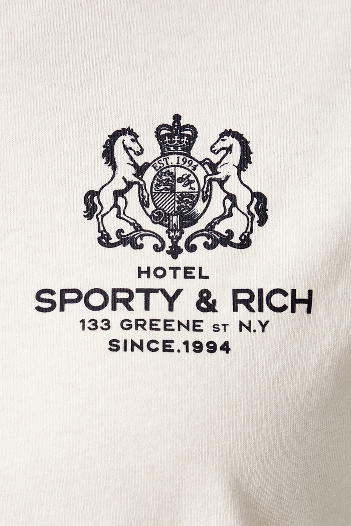 Sporty & Rich SR Hotel T-shirt bawełniany damski TO11985276WH06