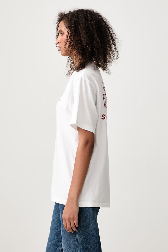 SR Hotel T-shirt bawełniany damski Sporty & Rich TO11985276WH01 biały