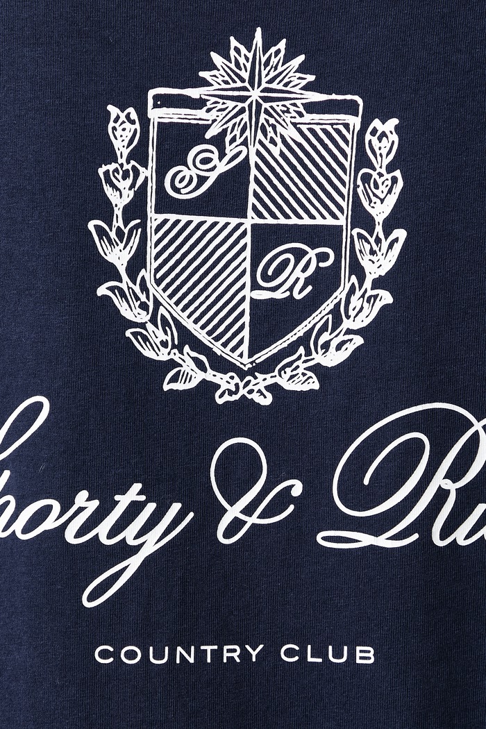 Sporty & Rich Club Script T-shirt bawełniany damski TO11985274BL106