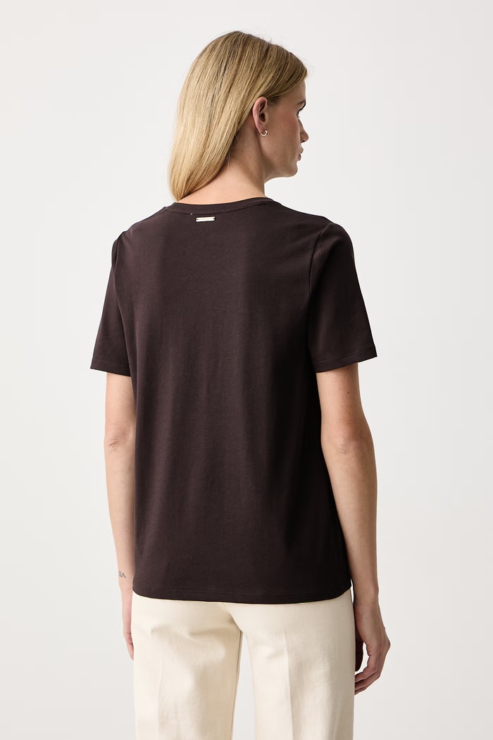 Odzież MICHAEL Michael Kors T-shirt damski bawełniany MF6528D97J brązowy