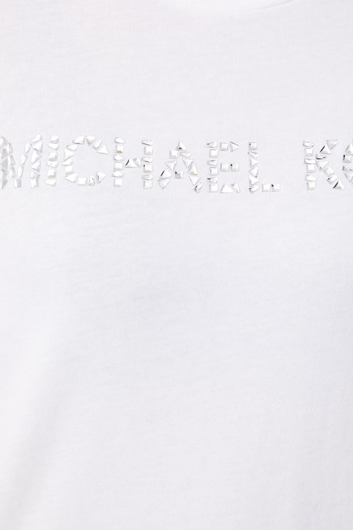 T-shirt damski bawełniany MICHAEL Michael Kors biały MF6528F97J