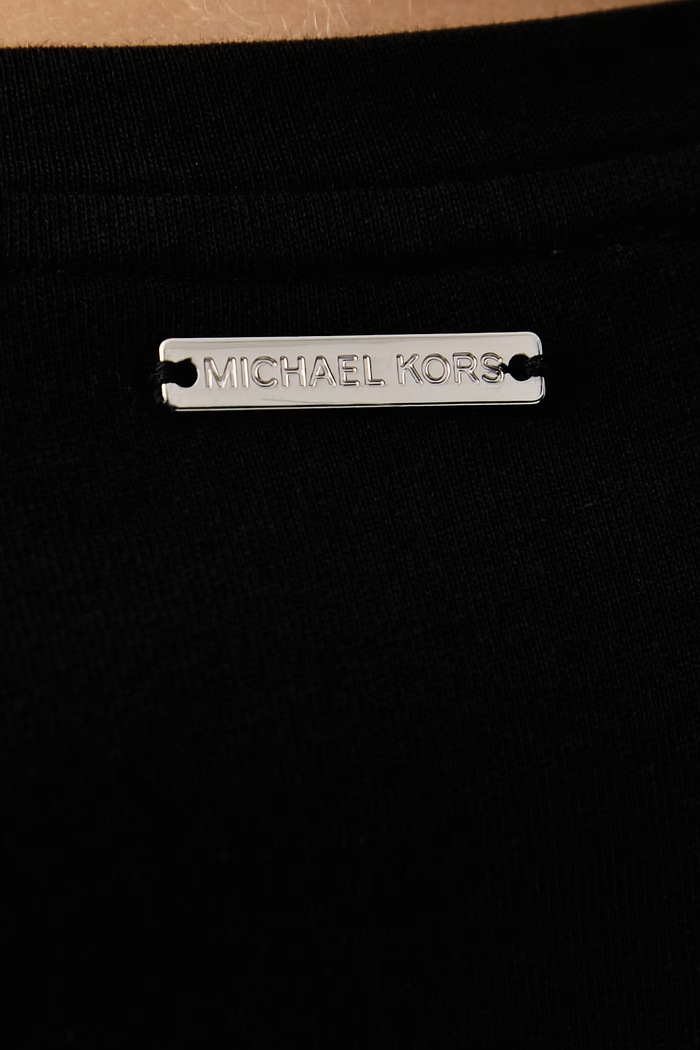 T-shirt damski bawełniany MICHAEL Michael Kors czarny MF6528F97J