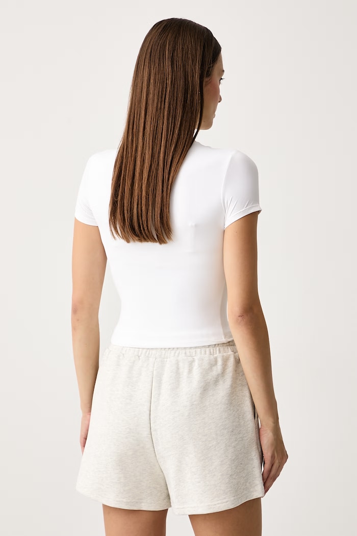 Odzież Le Privé T-shirt damski SOFTSKIN TOP LP00751 biały