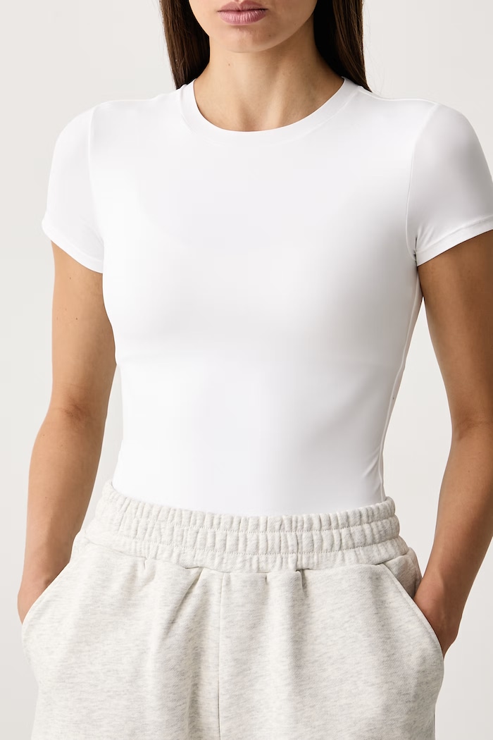 T-shirt damski SOFTSKIN TOP Le Privé LP00751 biały