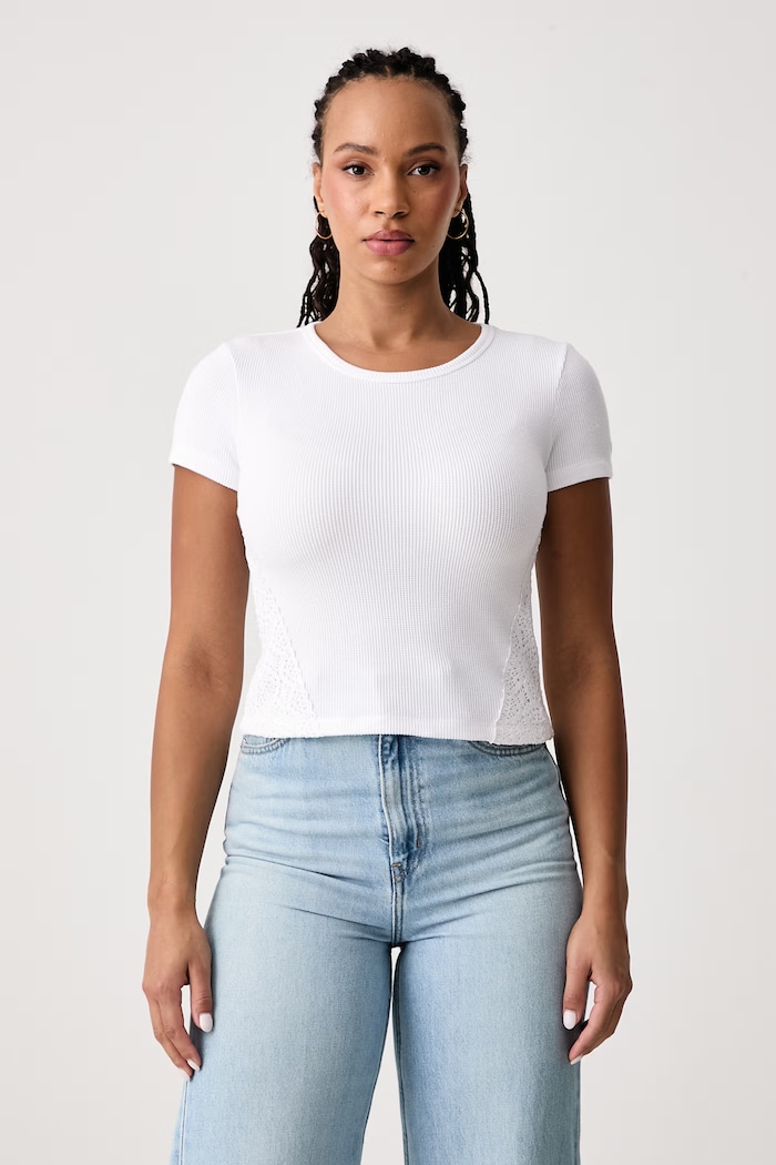 Guess Jeans Kratka majica ženska bela W6BP09.K5528